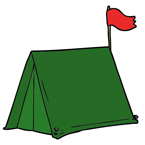 Tente de camping pour montrer les voies aériennes